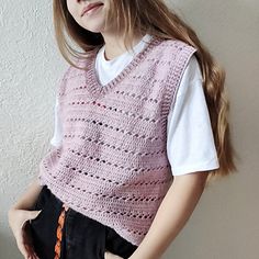 Ravelry: Vest top women pattern by marina chekusheva Half Sweater Crochet Pattern, Crochet Vest Top Pattern Free, Diy Crochet Vest, Crochet Vest Outfit, Crochet Vest Top, Crochet Vest Pattern Free, Crochet Sweater Vest, Vest Pattern Free, Knit Clothes