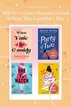 three books with the title's cover in pink, yellow and blue