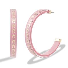 Nwt Colorful Pink Resin Large-Sized Open Hoop Earrings Featuring Signature Sculpted C Motif. Set In Gold-Tone Brass, Plastic And Titanium Post Approximate Hoop Diameter- 2.25" Approximate Drop Length- 2.6" Approximate Width- 0.3" Post Back Closure Includes Coach Pouch Flaw: Minor Scratches And Pink On The Resin (See Photos) Chic Small Hoop Pink Jewelry, Chic Small Pink Hoop Jewelry, Chic Small Pink Hoop Earrings, Chic Pink Round Earrings, Chic Pink Small Hoop Earrings, Chic Pink Hoop Jewelry, Adjustable Pink Hoop Earrings, Trendy Pink Round Hoop Earrings, Trendy Pink Beaded Hoop Earrings