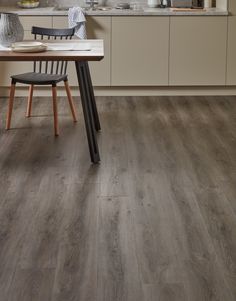 the kitchen is clean and ready to be used as a dining room or living area