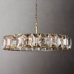 Villano Crystal Chandelier Light Reflection And Refraction, Reflection And Refraction, Wheel Chandelier, Round Chandelier, Burnished Brass, Circular Design, Black Polish, Crystal Light, Candelabra Bulbs