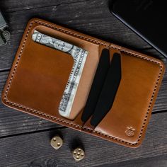 Leather minimalist bifold wallet made from luxury class leather Shell Cordovan Horween USA. https://en.wikipedia.org/wiki/Shell_cordovan . Lifetime wallet due Shell Cordovan durability. Leather thickness ±1.5-1.8mm Check colors here: https://www.etsy.com/listing/842671392/leather-colors-for-my-listings Compact slim wallet for your cards and paper money. Different parts could be made in different colors, reversed leather e.g. interior and exterior ( add note for this option)   Wallet measurements Leather Passport Holder, Clip Wallet, Bramble, Minimalist Wallet, Wallet Card, Slim Wallet, Money Clip Wallet, Card Holder Leather, Passport Holder