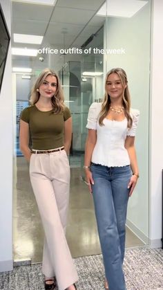 Office style inspo Outfit Ideas Slacks, Pretty Work Outfits, Engineering Internship Outfit, Casual Buissnes Outfit Women, What To Wear With Olive Pants, Stylish Corporate Outfit, Business Casual College Student, Petite Office Outfits, Roman Outfit