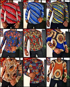 Stay stylish and comfortable in this Men's African Print Ankara Long Sleeve T-shirt. Featuring bold Ankara patterns on the sleeves and chest pocket, this shirt blends tradition with modern fashion. Looking for a gift? This T-shirt is perfect for birthdays, Father's Day, or anyone who loves African-inspired designs. Made from high-quality cotton, it's great for everyday wear while showing off cultural pride.  **Material** Made with soft and comfortable fabric. 95% polyester and 5%spandex In Multicolored African Ankara Dashiki Kente print Crew neckline Long sleeve Slim fit Occasions: formal event, party, church, club, Date, fall, brunch, etc. True to size Disclaimer: Pattern Placement may Vary Also suitable for plus size: XL, XXL, XXXL, XXXXL, 2X, 3x, 4x **Care Instruction** Machine wash col African Inspired, Modern Fashion, African Print, Chest Pocket, Ankara, Formal Event, Gift For Him, Long Sleeve Shirt, Halloween Shopping