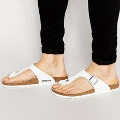 Authentic...Regular Fit...Nwt...Gizeh Birko Flor Sandals...White With Silver Buckle....Leather....Thong Style...T Shape Adjustable Strap...Comfortable & Stylish For A Everyday Look...Cork Midsole...Round Toe Opening....Logo Embroidered On Insole..Light Weight...Eva Sole...Deep Heel Bed...Smoke/ Pet Free Home White Leather Footbed Slip-on Sandals, White Toe Post Comfortable Sandals, White Casual T-strap Beach Sandals, White Casual T-strap Sandals For Beach, Comfortable White Sandals With Cork-bed Midsoles, White Flat Heel T-strap Sandals, White Leather Toe Post Sandals, White Leather Flip Flops With Textured Footbed, White Toe Post Sandals With Textured Footbed