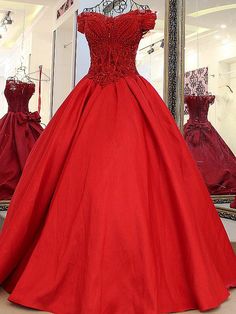 2016 Robes de mariée Cristal Rouge Robes De Mariée Perlée Satin Puffy robe de Bal De Mariage Robes de Mariée Robes dans Robes de mariée de Mariages et Événements sur AliExpress.com | Alibaba Group Puffy Ball Gowns, Hollywood Prom Dresses, Hollywood Prom, Formal Ball Gowns, Wedding Dresses 2022, Beaded Bow, Red Prom Dresses, Formal Ball Gown