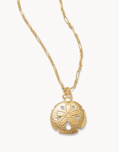 18KT Matte Gold Plated  Lobster Clasp Closure with 3 in. extension  Length 31 in.  Style #487525 Magic Coins, Lowcountry Style, Sand Dollar Necklace, Easter Lily, Spartina 449, Beach Lover, Sand Dollar, Accessories Jewelry Necklace, A Mermaid