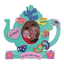 a mother's best mom photo frame with a teapot