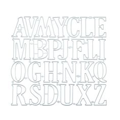 the words are made up of letters in different styles and sizes, including one for each letter