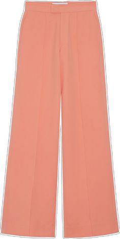 Elegant Orange Pants For Workwear, Spring Formal Wide Leg Culottes, Elegant Formal Orange Bottoms, Elegant Pink High-waisted Wide Leg Pants, Elegant High-waisted Pink Wide Leg Pants, Elegant Orange Straight Pants, Formal Orange Pants For Spring, Formal Orange Trousers, Chic Orange Formal Pants