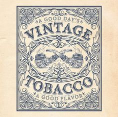 Vintage-Tobacco-Logo-Design-2 Vintage Cafe Design, Cafe Design Inspiration, Logo Design Examples, 타이포그래피 포스터 디자인