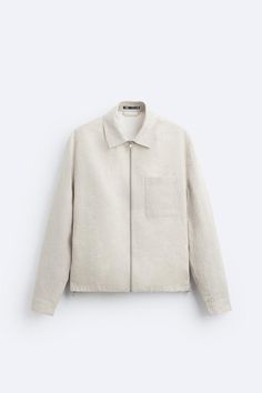 100% LINEN JACKET - Khaki | ZARA United States Zara Cream Lapel Collar Outerwear, Linen Jacket Men, Casual Zara Button-up Utility Jacket, Zara Button-up Outerwear With Double Button Closure, Linen Collared Single-breasted Outerwear, Zara Double-breasted Lapel Collar Outerwear, Mens Smart Casual Outfits, Smart Casual Men, Linen Jackets