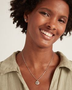 Add a touch of understated elegance to your look with the delicate Fish Lips Chain handcrafted from sterling silver. Wear it alone for a minimalist sparkle or layer it with one of our many pendants and charms for a personalized and chic look. Metal: Sterling silver Chain Width: 1mm Chain Length: 16" Style #: Tr Delicate Sterling Silver Chain Necklace For Everyday, Silver Cable Chain Jewelry For Layering, Everyday White Gold Charm Necklace With Delicate Chain, Silver Charm Necklace With Adjustable Chain For Layering, Dainty Sterling Silver Chain Necklace, Silver Charm Necklace With Round Pendant And Satellite Chain, Delicate Silver Charm Necklace With Adjustable Chain, Sterling Silver Necklace With Rolo Chain, Silver Necklaces With Rolo Chain