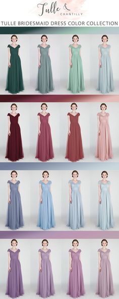 the bridesmaid dress color collection is available in multiple colors