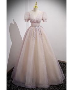 Get 10% off now! Buy modest long bling tulle prom dress with short sleeves at cheap price online. Free stable shipping and pro custom service since 2009. Prom Dress With Short Sleeves, Blue Corset, Long Formal Dress, Sequin Prom Dress, Dress With Short Sleeves, Floor Length Skirt, Tulle Prom Dress, Dress Silhouette, Long Prom Dress