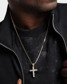 Ice out your drip with the Iced Cross Pendant from NXS. Featuring a stainless steel base, plated in 18k gold with crystal embellishments, this pendant is a must-have from the brand's latest drop. With a large pendant loop to add to your favourite chain. Cop yours today! - Stainless steel base - Crystal embellishment - 18k Gold Plating - Pendant loop - Approx. Weight: 6g - Colour: Gold Choker Pendant, Gold Cross Pendant, Tennis Necklace, Culture Kings, Pendant Gold, Cuban Chain, Crystal Embellishment, Cz Diamond, Chain Pendant