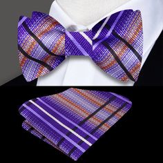 Sophisticated Charm: Purple and Brown Plaid Pattern Silk Bow Tie Indulge in a fusion of refinement and elegance with the Purple and Brown Plaid Pattern Silk Bow Tie. Crafted from luxurious silk, this bow tie presents a distinctive blend of colors and patterns that add a touch of sophistication to any attire. Plaid Elegance: Unique Design and Intricacy The enchanting plaid pattern in regal shades of purple and brown adorns this bow tie, creating an exquisite accessory with a timeless appeal. The Elegant Purple Party Ties, Elegant Multicolor Bow Tie, Elegant Purple Bow Tie For Party, Elegant Fitted Multicolor Bow Tie, Fitted Purple Suit And Tie Accessories For Party, Charcoal Gray Suit, Long Bow, Purple And Brown, Plaid Bow Tie