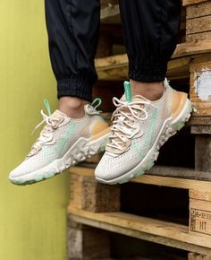 Nike React Vision Dynamic Walking Shoes With Vibram Sole For Streetwear, Hiking Walking Shoes With Vibram Sole And Mesh, Vibram Sole Ankle Hiking Boots For Streetwear, Mesh Lace-up Walking Shoes With Vibram Sole, Mesh Walking Shoes With Vibram Sole And Lace-up, Nike Sports, Shoe Inspiration