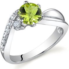 Peridot Ring Sterling Silver Round Shape 0.75 Carats SR9686 top Jewelry Questions, Fashion Rings Silver, London Blue Topaz Ring, Sterling Silver Engagement Rings, Peridot Gemstone, Peridot Ring, Silver Engagement Rings, Classic Ring, Blue Topaz Ring