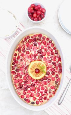 Cranberry Orange Clafoutis Cranberry Dessert, Baked Dessert, Seasonal Desserts, Pretty Dessert, Cranberry Orange, Baking Pan, Vanilla Ice