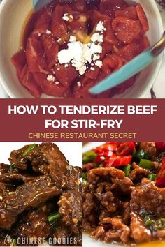 how to tenderize beef for stir - fry in chinese restaurant secret recipe with step by step instructions