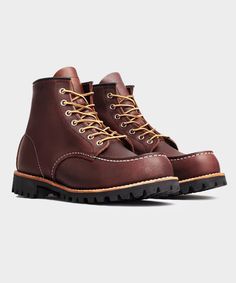 *Please note that we are only able to ship Red Wing within the United States* The Roughneck stands out as a rugged 6-inch moc with Vibram®'s original lug outsoles for aggressive, all-season traction. True to its name, the Roughneck stands up to heavy wear and lasts for years. The Roughneck was born from a boot first m Oil Rig Workers, Rig Workers, Red Wing Shoes, Red Wing, Oil Rig, Boot Brands, Goodyear Welt, Red Wings, Shoe Store