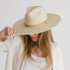 Blake Wide Brim Fedora Everyday Leather Fedora With Flat Brim, Modern Wide Brim Fedora For Everyday, Natural Boater Hat With Flat Brim For Everyday, Chic Everyday Fedora With Flat Crown, Everyday Natural Boater Hat With Flat Brim, Summer Fedora With Adjustable Flat Crown, Summer Fedora With Short Brim For Everyday, Modern Everyday Hats For Spring, Modern Everyday Spring Hats