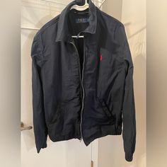 New With Out Tags , Husband Never Wore. Pet & Smoke Free Home Size Large Questions? Leave A Comment Below! Casual Navy Collared Outerwear, Casual Navy Windbreaker For Work, Polo Ralph Lauren Mens, Ralph Lauren Men, Polo Ralph, Mens Polo, Mens Jackets, Polo Ralph Lauren, Bomber Jacket