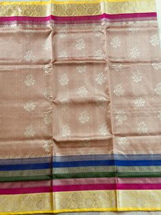 This Venkatagiri silk saree is a skilled handloom saree crafted with premium quality pattu from the weaver's village of Venkatagiri. It is tailored with intricate details to make the most exquisite ethnic saree for you. Wear it to make a fashion statement. fall & pico done blouse size 38-42 Handloom Cotton Silk Saree, Handloom Tussar Silk Saree, Handloom Katan Silk Saree For Traditional Ceremonies, Cotton Silk Saree With Traditional Patterns, Self-design Tussar Silk Saree For Traditional Ceremonies, Tussar Silk Saree With Self Design For Traditional Ceremonies, Multicolor Katan Silk Dupatta With Weaving Work, Handloom Tussar Silk Saree For Traditional Ceremonies, Handloom Cotton Silk Saree In Traditional Drape