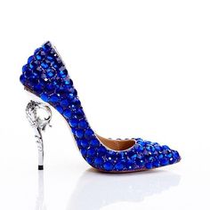 A classic but stylish crystal studded reinterpretation by the Pisani Maison. Vivid and ever changing tonality of colour define this unique piece. Full crystal stiletto with clinging seahorse. Inner lining. Genuine leather sole. Heel: 120 mm. [custom tab]UPPER #1: 100% GOAT LEATHER | UPPER #2: 100% COW LEATHER | INSERT #1: 100% GLASS FIBRE | OUTSOLE #1: 100% COW LEATHER [/custom tab] Metal Heels, Colorful Wedding Shoes, Heels Rhinestone, Diamond Heels, Royal Blue Shoes, Stilettos Heels, Heels Wedding, Women High Heels, Wedding Pumps