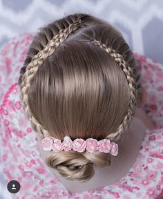 Ballerina Hairstyles, Hair Bows Diy Ribbon, Girly Hairstyles, Hair And Nail Salon, Gymnastics Hair, Braids For Medium Length Hair, Easy Hairstyles For Thick Hair, Toddler Hairstyles Girl