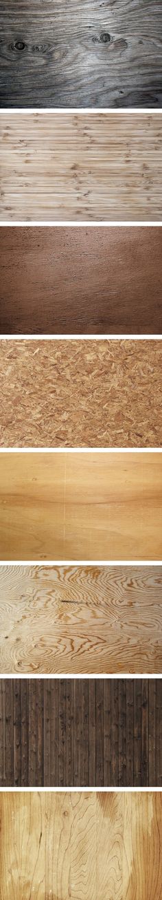 the different types of wood planks are shown in this image, and there is no image to describe