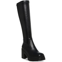 Manufacturer: Aqua College Size Origin: US Style Type: Knee-High Boots Collection: Aqua College Closure: Material: Man Made/Textile Fabric Type: Faux Leather Sku: BH5508797 Size: 7 M.  Color: Black.  Gender: female.  Age Group: adult. Winter Platform Boots In Medium Width Synthetic, Winter Polyurethane Closed Toe Boots, Winter Synthetic Medium Width Heeled Boots, Wide Calf Synthetic Platform Boots With Round Toe, Fall Synthetic Heeled Boots With Round Toe, Edgy Faux Leather Knee-high Boots With Round Toe, Wide Calf Synthetic Platform Boots With Reinforced Heel, Winter Platform Knee-high Synthetic Boots, Winter Synthetic Platform Knee-high Boots