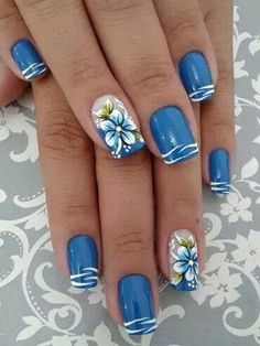 60+ Summer Nail Art 2020 Ideas to give you that invincible shine and confidence - Hike n Dip May Flowers Nail Designs, Finger Nail Art Ideas, Fiji Nails With Design, Beachy Nail Art Designs, Carribean Nails Designs, Caribbean Cruise Nail Ideas, Mother Day Nails Designs, Summer Nails Daisy, Caribbean Nails Designs