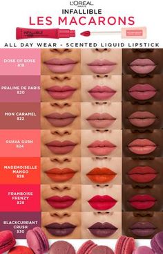 Makeup Bibir, Loreal Lipstick, Loreal Paris Makeup, Infallible Pro Matte, Les Macarons, Paris Makeup