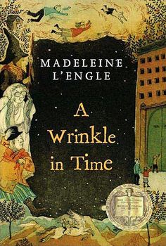 a book cover for a wrinkle in time by madeleine l'lengle