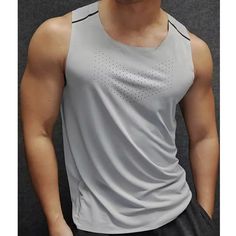 Net Breathable Men’s Gym & Workout Tank Top Sleeveless Men, Mens Workout Tank Tops, Male Tops, Fitness Tank Top, Wrinkled Clothes, Gym Workouts For Men, Paypal Money, Men's Workout, Running Tanks