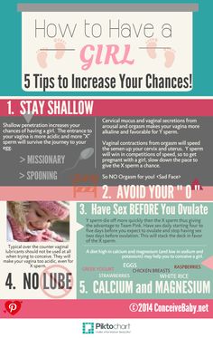 an info sheet describing how to have a girl 5 tips to increase your chance