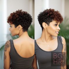 ©2024bghrocks-33 Pixie Haircut For Black Women Curly, Pixie Cut For Black Women, Natural Pixie Cut, Black Girls Hair, Curly Hair Dos, Taper Cut, Quick Weaves