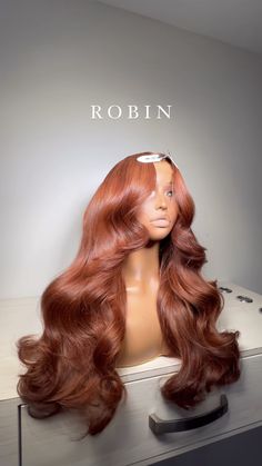 Fun Dyed Hair, Ginger Frontal Wig, Ginger Frontal, Ginger Wig, Birthday Hairstyles, Pretty Braided Hairstyles