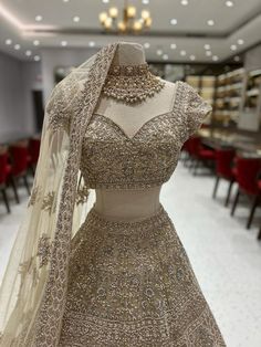 a dress on display in a store