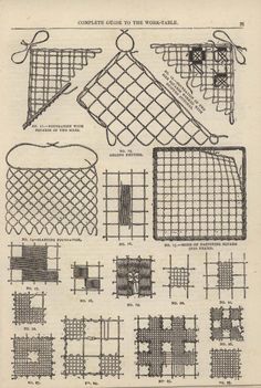 an old book with diagrams and instructions for different types of quilts on the cover