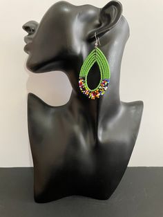 Welcome to my shop, where vibrant culture meets contemporary fashion! Explore our stunning collection of Kenyan Maasai Beaded Earrings, handcrafted to perfection and infused with the rich heritage of the Maasai tribe. Key Features: - Authentic Maasai craftsmanship using high-quality beads in striking shades of green, yellow and black reflecting the natural beauty of the Maasai landscapes. - Lightweight and comfortable, making them ideal for everyday wear or special occasions. - Unique designs th African Inspired Earrings, Yellow Heart, Earrings Beaded, Maasai, African Jewelry, Yellow And Black, Seed Bead Earrings, African Inspired, Drops Design