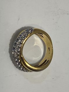 Vintage 18K Gold Ring with Diamond Band, Beautiful Ring, Marked on inside. I tried to get the best picture of the inside that I could. I believe it says 18K GE. Buyer pays 5 dollars shipping and handling in US only. Message me with questions. Thanks for looking. Gold Ring With Diamond, 5 Dollars, Crystal River, Ring With Diamond, 18k Gold Ring, Plated Ring, Gold Plated Rings, Beautiful Ring, Diamond Band