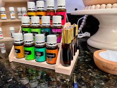 This is a beautiful and simple Oils holder/stand. Looking to organize your oils next to your diffuser, look no further. The shelf can help hold up to 12 Oils Dimensions: 4.5in long x 5.5in wide x 3.75in tall Exterior House Lights, Dishwasher Sign, Esential Oils, Gift Hacks, Air B And B, Clean Dishwasher, Beauty Essentials, Light Switch, Essential Oils