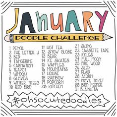 the january doodle challenge is here to help kids learn how to draw and color