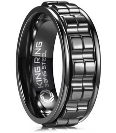 PRICES MAY VARY. King Ring: It means quality. A USA based team of innovators who strive to make really good rings at an affordable price. Second release: Our updated gear spinner ring. The gear part is wider and the rotation is smoother. We took into account all complaints and suggestions. High standard: Made of pure 304S steel that is fine polished, durable, non-fade, hypoallergenic and scratch resistant. Always fresh and vivid. Safe and comfort: Keep your fingers safe with fully eco-friendly s Good Rings, Fantasy Jewelry Magic, Ring Symbolism, Jewelry Magic, Gear Ring, King Ring, How To Wear Rings, Sunflower Ring, Mens Rings