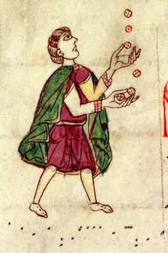 an old drawing of a man holding something in his hand