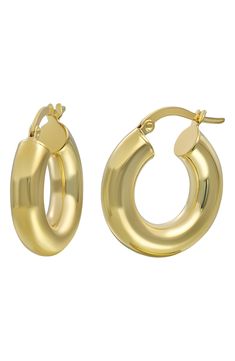 Handcrafted from 14-karat Italian gold in a pillowy silhouette, these contemporary hoop earrings will be a fun addition to your accessory rotation. 3/4" squared Snap-post closure 14k gold Made in Italy Contemporary Small Hoop Earrings With Polished Finish, Contemporary Small Hoop Gold Earrings, Contemporary Small Hoop Jewelry With Polished Finish, Contemporary Small Hoop Earrings In Yellow Gold, Contemporary Small Hoop Yellow Gold Earrings, Contemporary Polished Yellow Gold Hoop Earrings, Bony Levy, Perfume Collection, In Italy