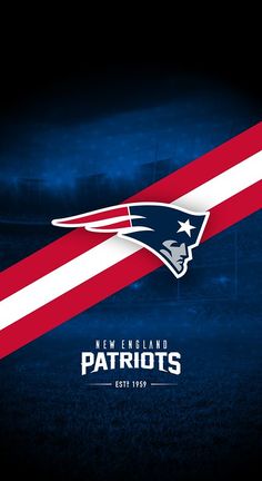 the new england patriots logo on a dark background